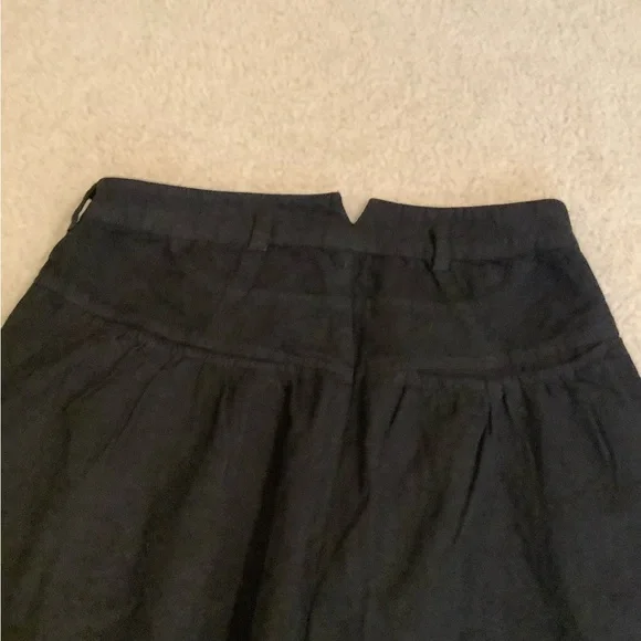 New Free People Sweet Talk Black Wide Leg Chino Pants Cotton & Linen Sz 8 Medium - Picture 14 of 16